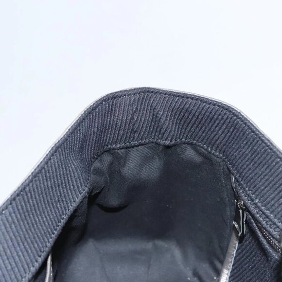 BURBERRY Blue Label Hand Bag Canvas Black Silver Auth - Picture 11 of 16